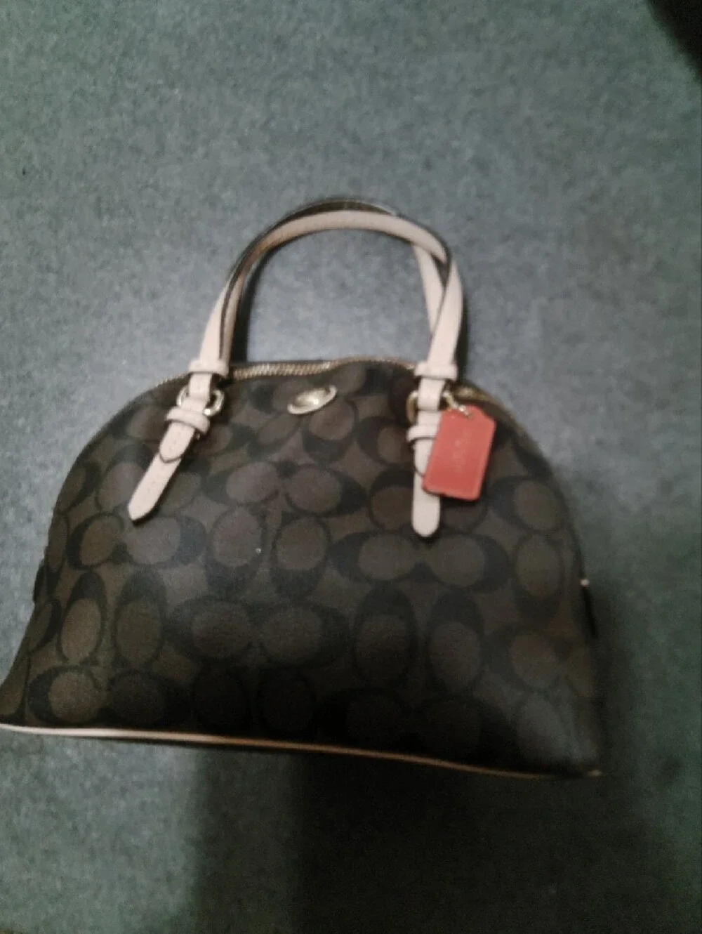 Coach Signature Brown And Tan Satchel - Picture 5 of 7